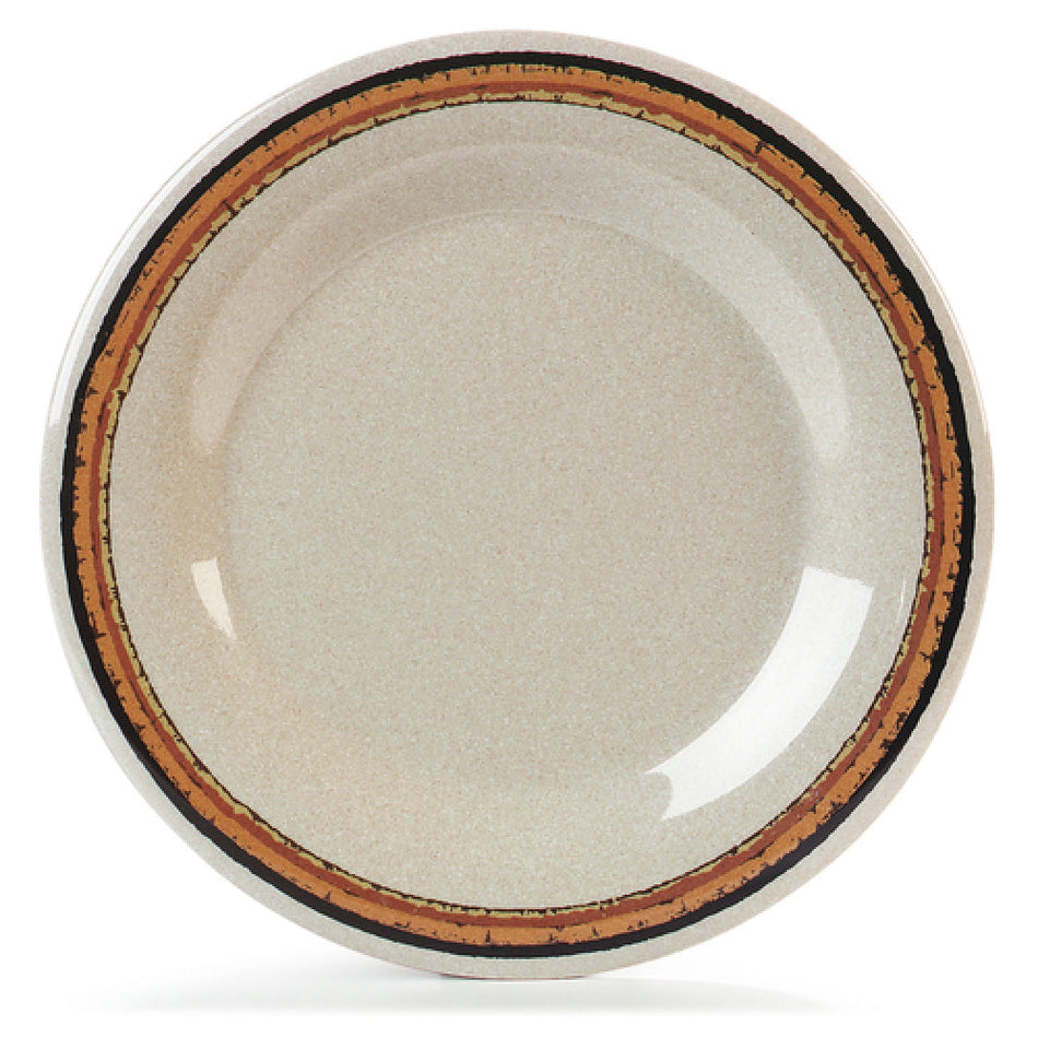Carlisle 43011908 10-1/2 Inch Diameter Melamine Dinner Plate with Wide Rim