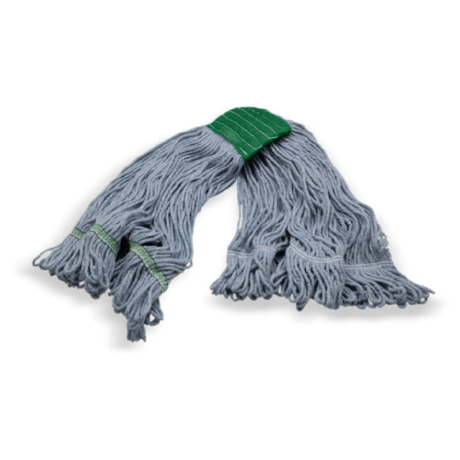 Carlisle 369551B14 Medium Wet Mop Head 4 Ply Looped End Cotton and Synthetic Blue