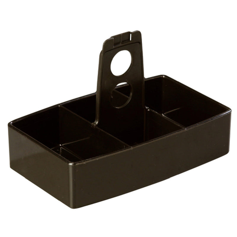 Carlisle 455103 6-1/2 Inch Plastic Merchandiser Caddy Black with Sign Clip
