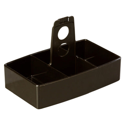 Carlisle 455103 6-1/2 Inch Plastic Merchandiser Caddy Black with Sign Clip