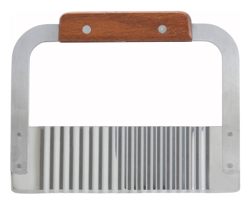 Winco SRT-7 7 Inch Stainless Steel Serrator with Wood Handle Knife