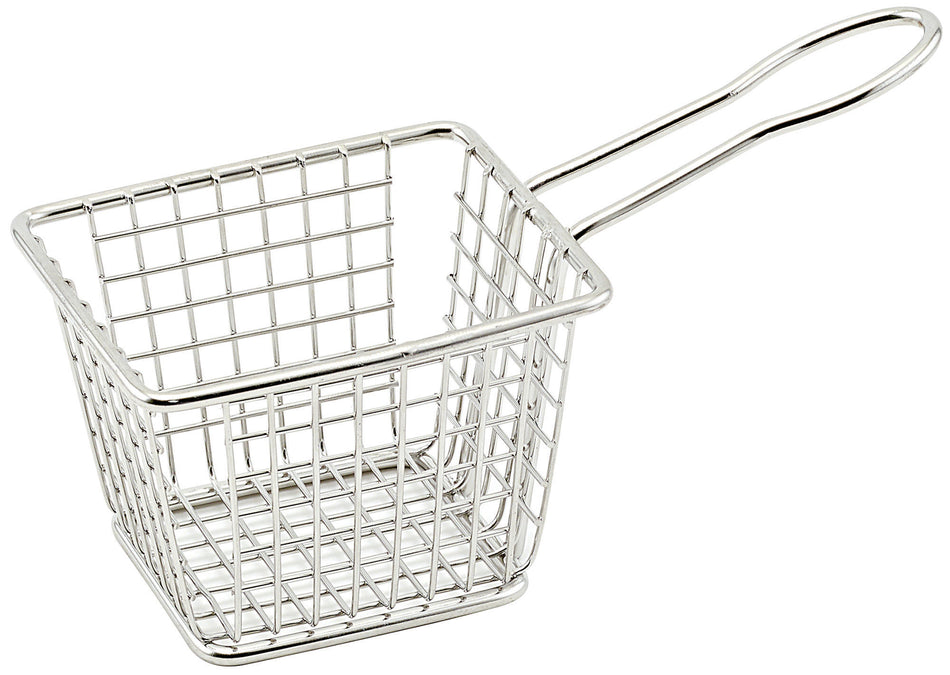 Winco FBM-433T 4 Inch Mini Fry Basket Dishwasher Safe with Stainless Steel