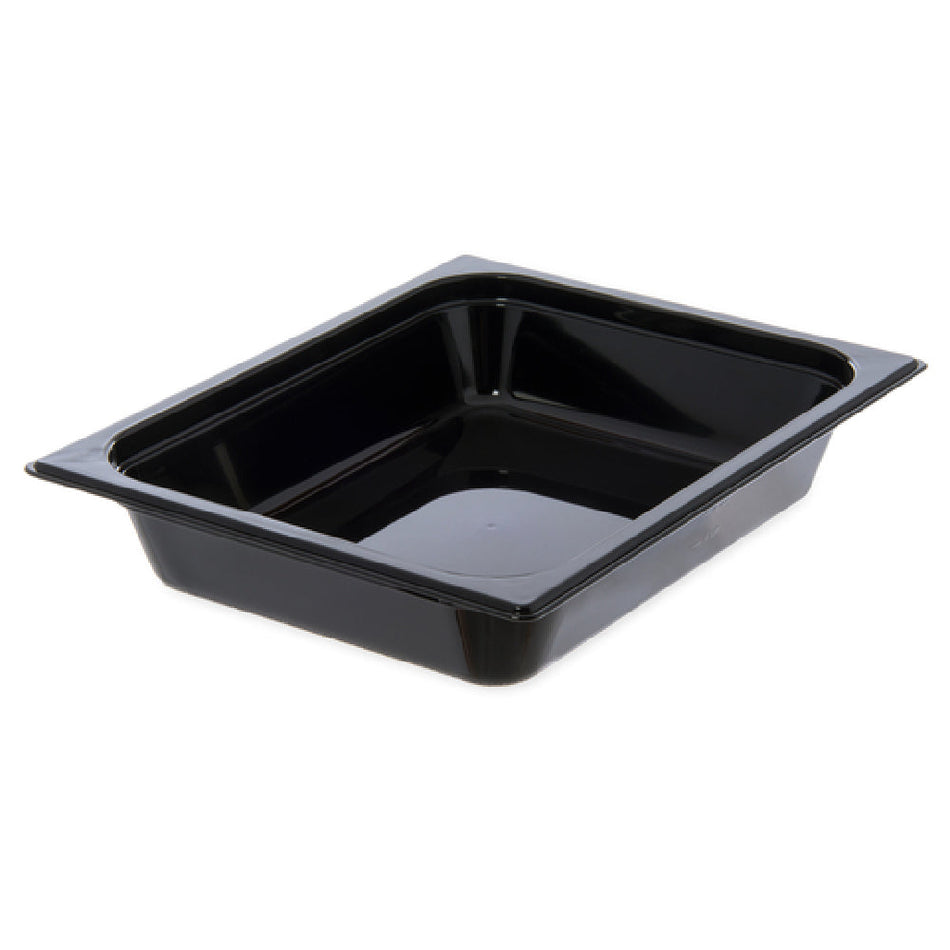 Carlisle 10420B03 12 Inch High Heat Hot Food Pan 3.7 Quarts Black Polyethersulfone
