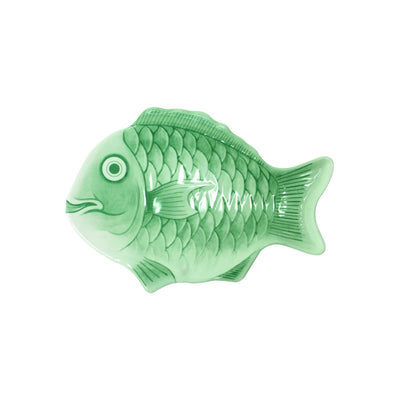 Thunder Group 1000CFG 10 Inch Festive Fish Platter Melamine Light Green