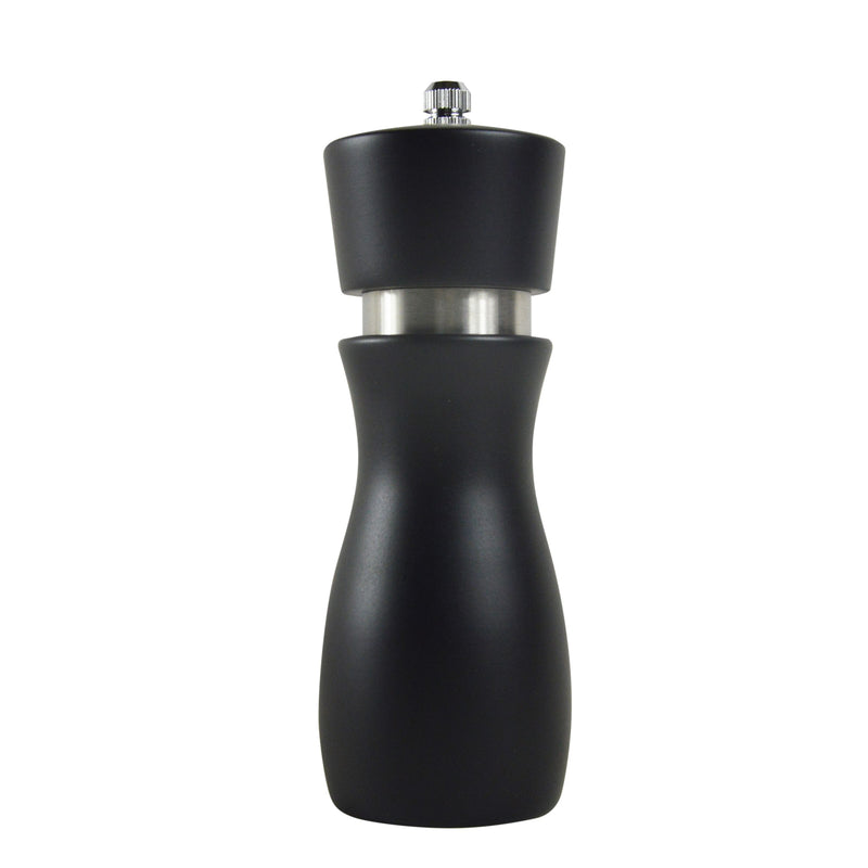Thunder Group WDPM006BK Beechwood Manual Pepper Mill 6"H Black