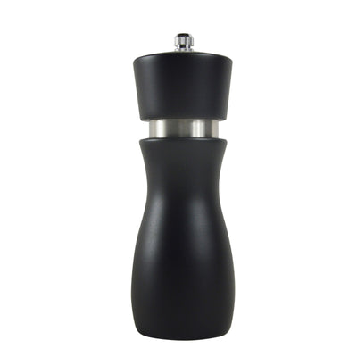 Thunder Group WDPM006BK Beechwood Manual Pepper Mill 6"H Black