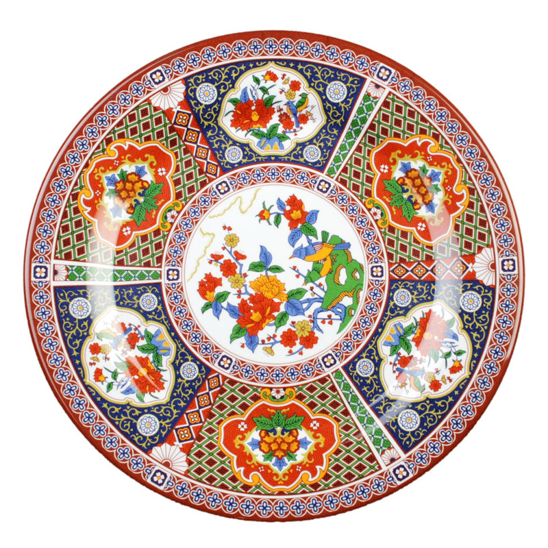 Thunder Group 1006TP 6 Inch Round Plate Break-Resistant BPA Free Melamine Peacock