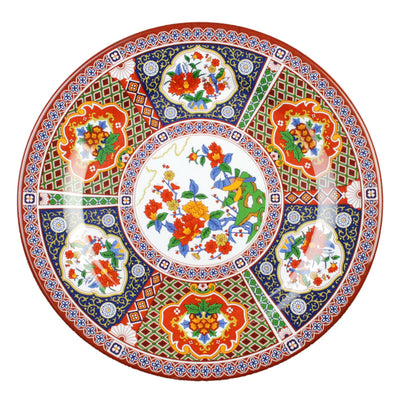 Thunder Group 1006TP 6 Inch Round Plate Break-Resistant BPA Free Melamine Peacock