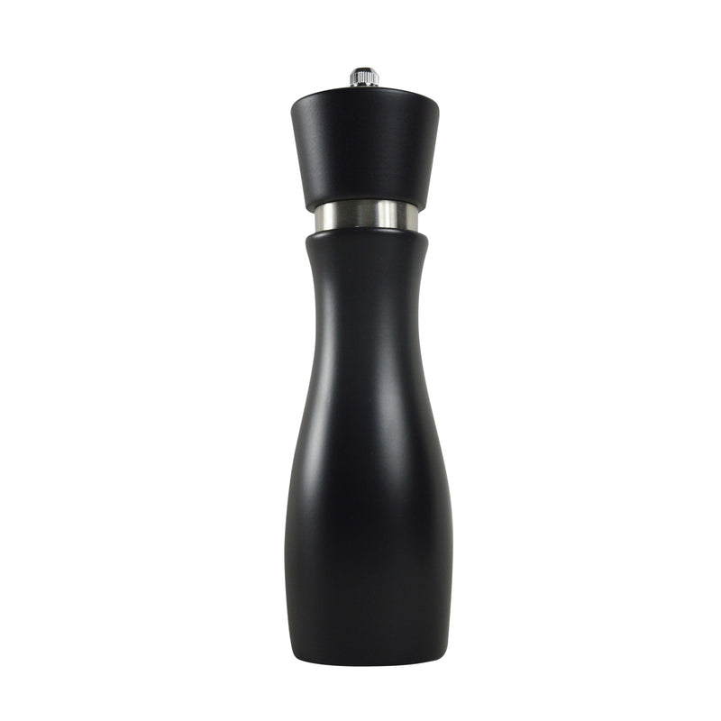 Thunder Group WDPM008BK Black Beechwood Pepper Mill with Ergonomic Design