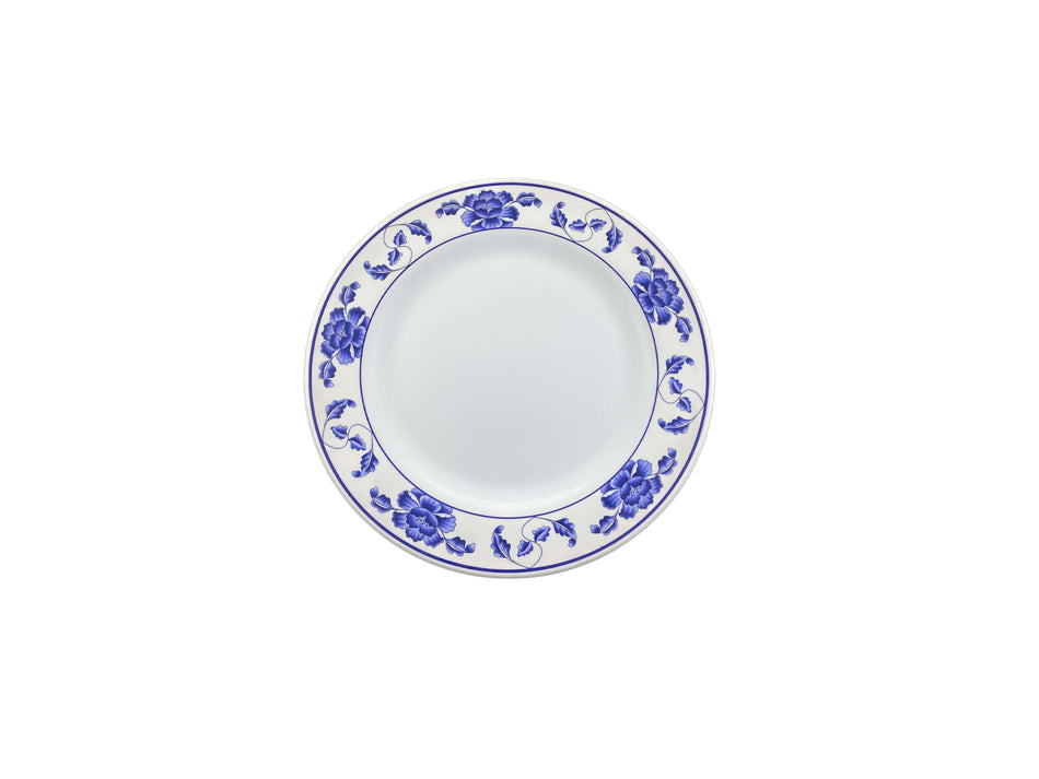 12 Pack 7-7/8" Diameter x 5/8" Height, Round Plate, Lotus Dinnerware, Melamine, BPA Free, Dishwasher Safe, Break-Resistant, Shatter-Resistant, No Microwave, No Oven, NSF