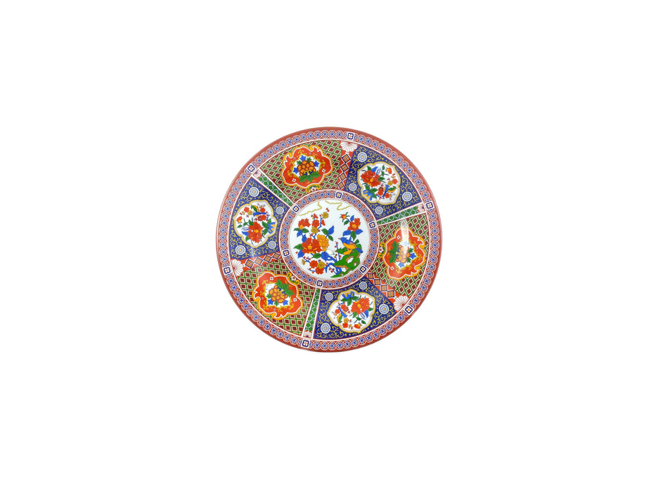 12 Pack 7-7/8" Diameter x 5/8" Height, Round Plate, Peacock Dinnerware, Melamine, BPA Free, Dishwasher Safe, Break-Resistant, Shatter-Resistant, No Microwave, No Oven, NSF