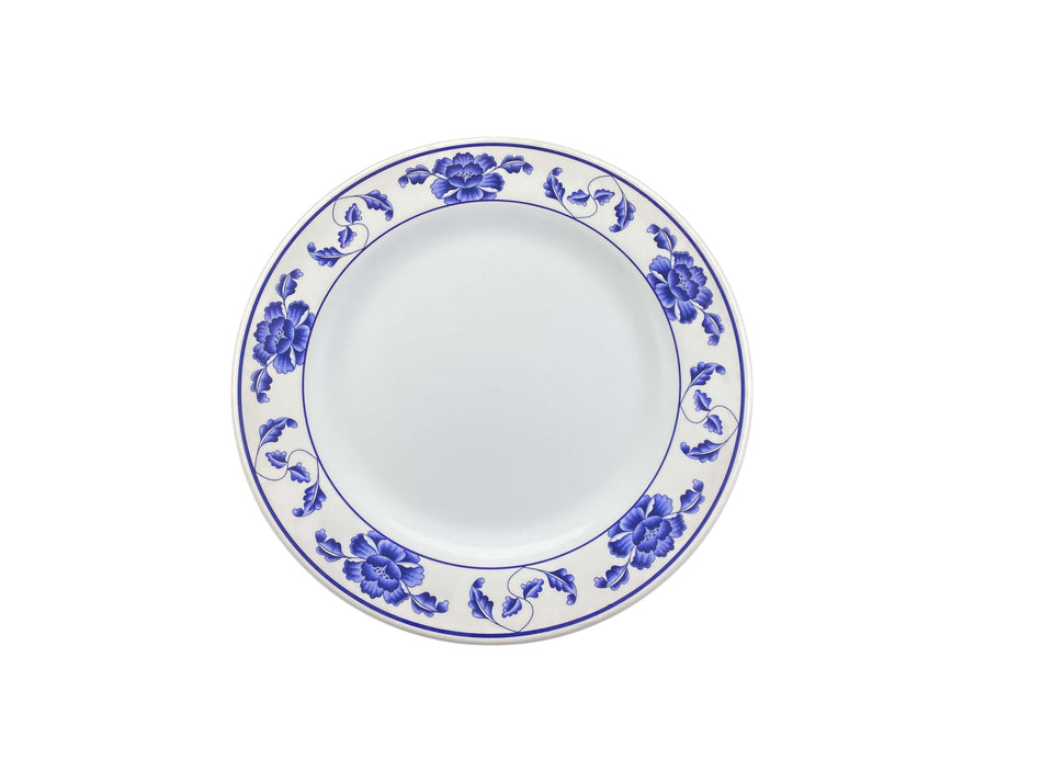 12 Pack 10-3/8" Diameter x 7/8" Height, Round Plate, Lotus Dinnerware, Melamine, BPA Free, Dishwasher Safe, Break-Resistant, Shatter-Resistant, No Microwave, No Oven, NSF
