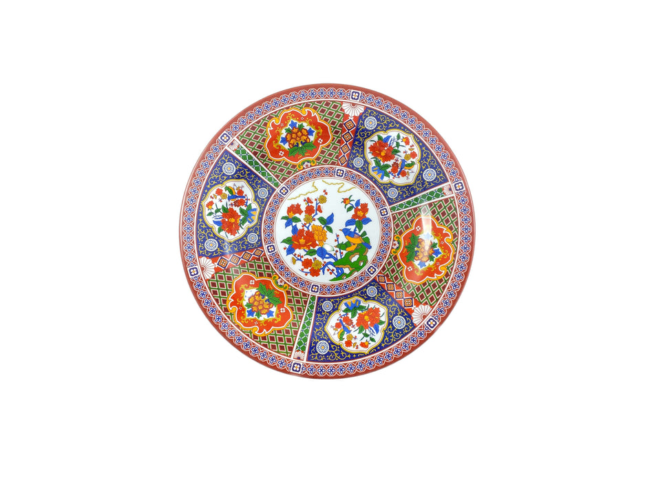 12 Pack 10-3/8" Diameter x 7/8" Height, Round Plate, Peacock Dinnerware, Melamine, BPA Free, Dishwasher Safe, Break-Resistant, Shatter-Resistant, No Microwave, No Oven, NSF