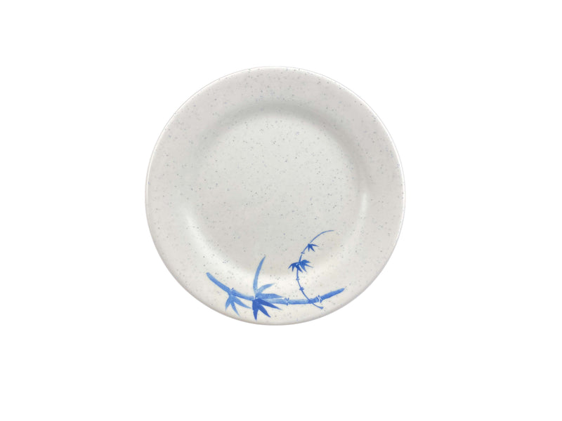 Thunder Group 1012BB 11-3/4 Inch Round Plate Break Resistant Melamine Blue Bamboo