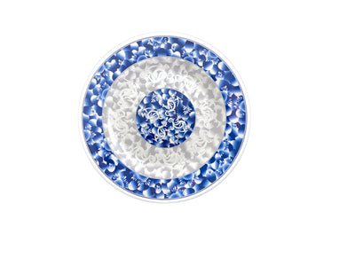 Thunder Group 1012DL 11 Inch Break-Resistant Round Plate Melamine Blue Dragon