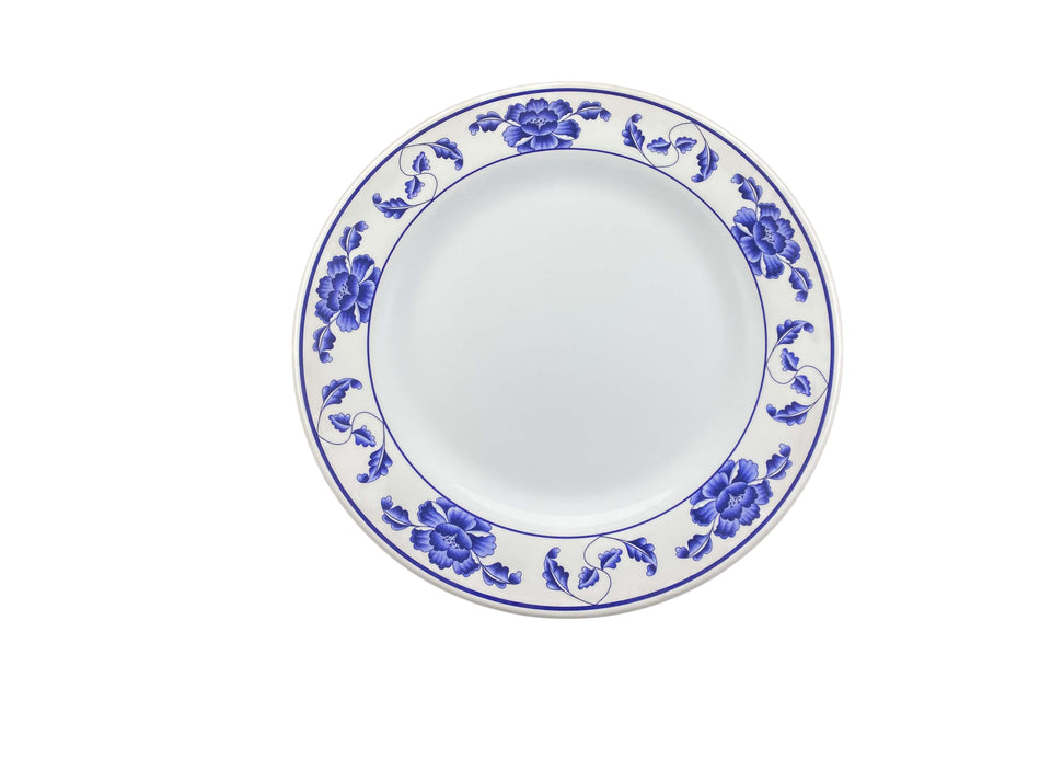 12 Pack 11-3/4" Diameter x 7/8" Height, Round Plate, Lotus Dinnerware, Melamine, BPA Free, Dishwasher Safe, Break-Resistant, Shatter-Resistant, No Microwave, No Oven, NSF