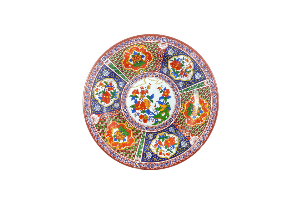 12 Pack 12-5/8" Diameter x 1" Height, Round Plate, Peacock Dinnerware, Melamine, BPA Free, Dishwasher Safe, Break-Resistant, Shatter-Resistant, No Microwave, No Oven, NSF