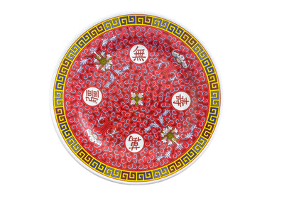 Thunder Group 1014TR 14-1/8 Inch Diameter Round Plate Break-Resistant Melamine