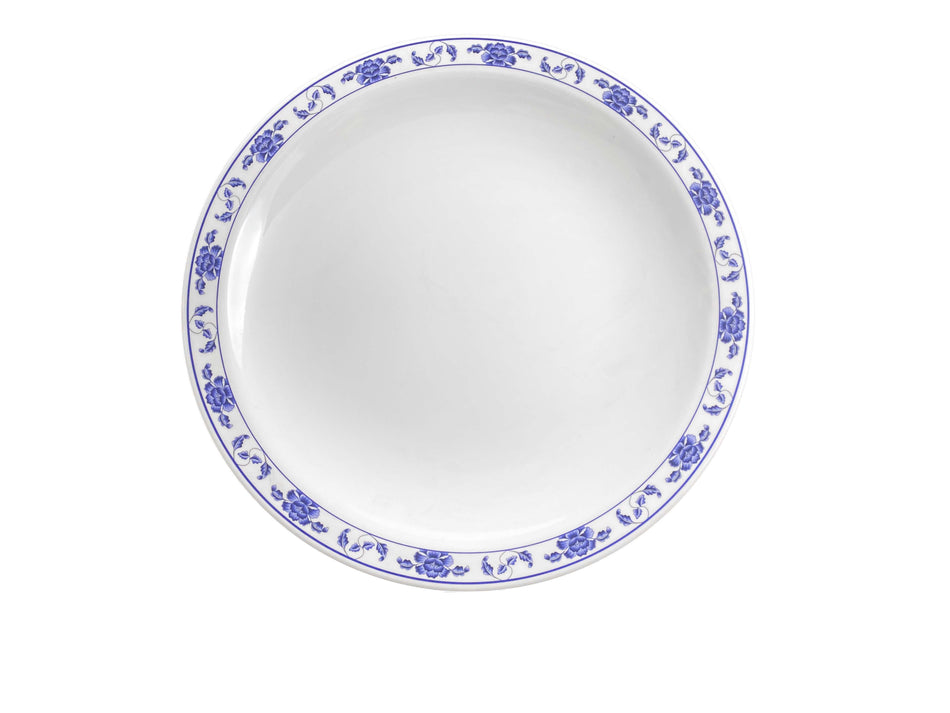 12 Pack 14-3/8" Diameter x 1-3/4" Height, Round Plate, Lotus Dinnerware, Melamine, BPA Free, Dishwasher Safe, Break-Resistant, Shatter-Resistant, No Microwave, No Oven, NSF
