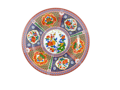 Thunder Group 1016TP 15-1/2 Inch Round Plate Break-resistant Melamine Peacock