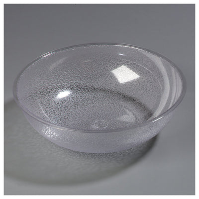 Carlisle 721207 5-1/2 Quart Round Salad Bowl Clear Polycarbonate with Pebbled Exterior