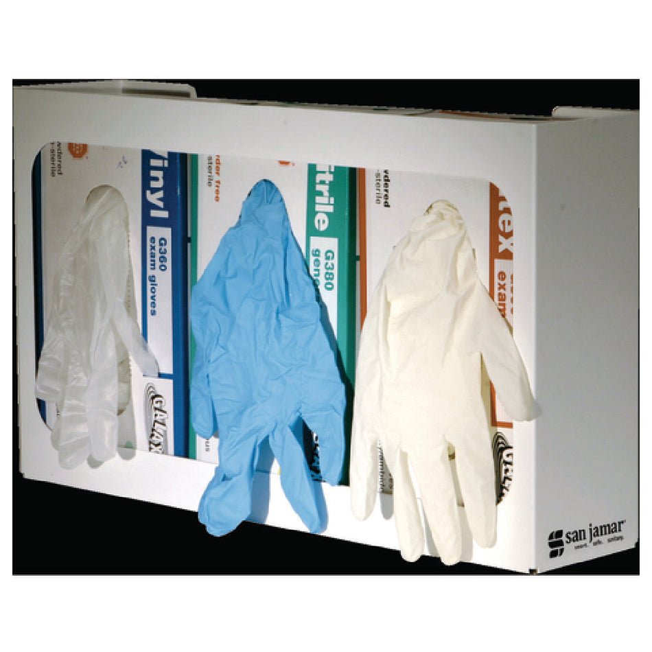 Carlisle G0804 16 Inch Stainless Steel Disposable Glove Dispenser with 3 Box Capacity
