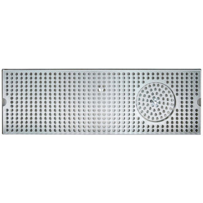 Micro Matic DP-120D-20 20 Inch Drip Tray Trough Surface Mount Stainless Steel with Perforated Screen