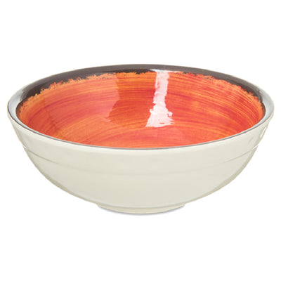 Carlisle 5400552 6 Inch Diameter Swirl Design Serving Bowl Melamine Orange