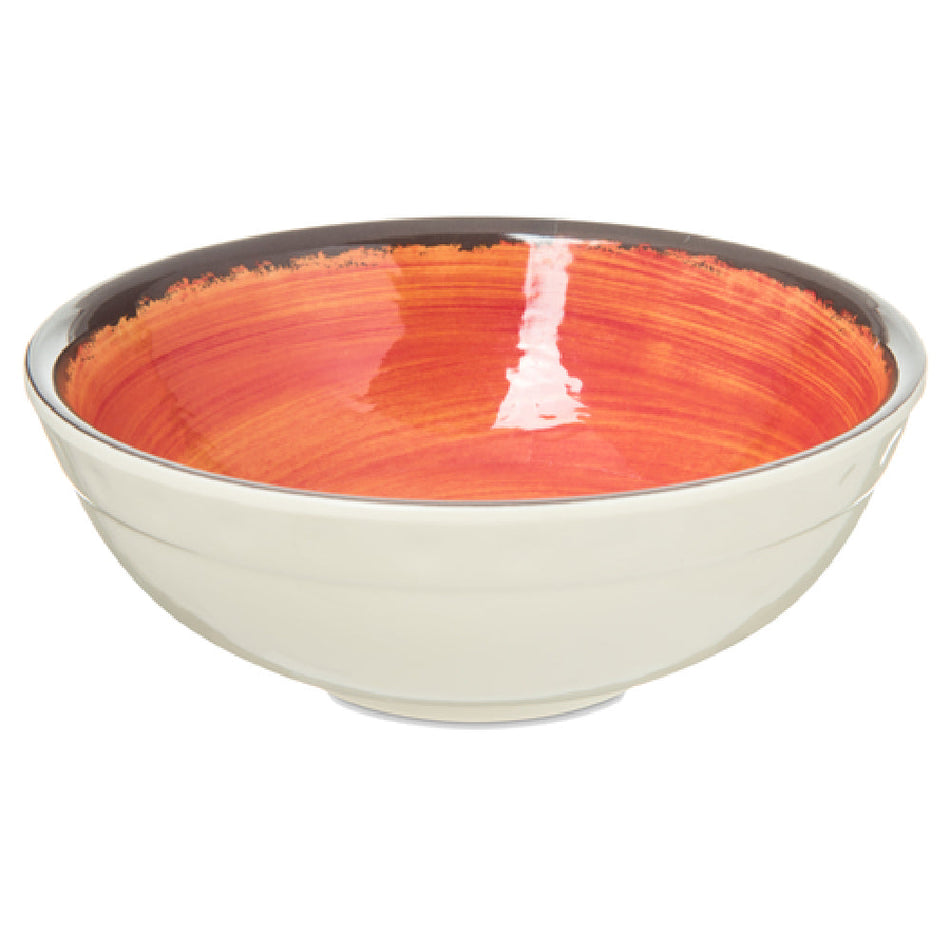 Carlisle 5400552 6 Inch Diameter Swirl Design Serving Bowl Melamine Orange