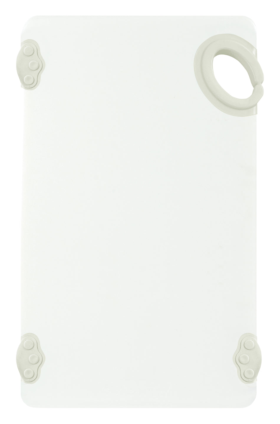 Winco CBN-610WT 6 Inch Cutting Board with rubber grip hook BPA free White