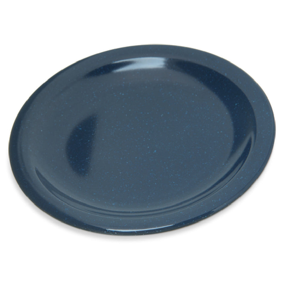 Carlisle 4350535 5-29/50 Inch Diameter Round Plate Melamine Blue with Reinforced Rim