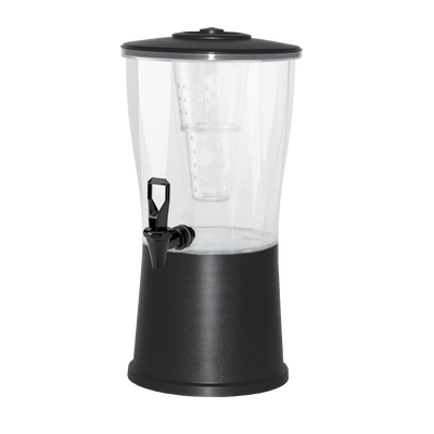 Classic Cold Beverage 3-Gallon Rectangle Beverage Dispenser in Black
