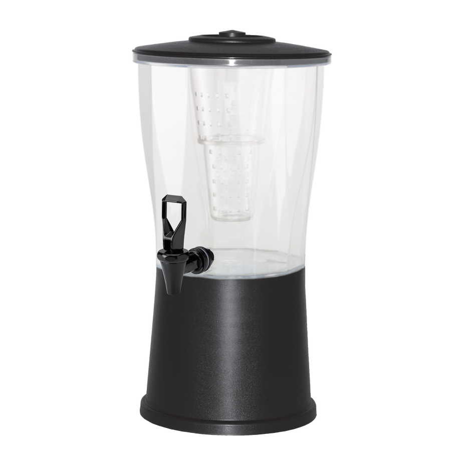 Classic Cold Beverage 3-Gallon Rectangle Beverage Dispenser in Black