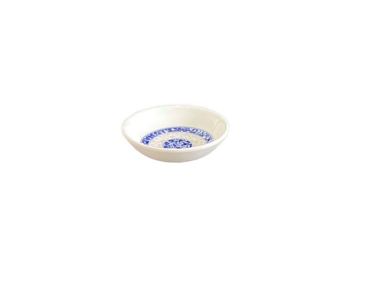 Thunder Group 1101DL 1 Oz Sauce Dish Break-resistant BPA Free Melamine Blue Dragon