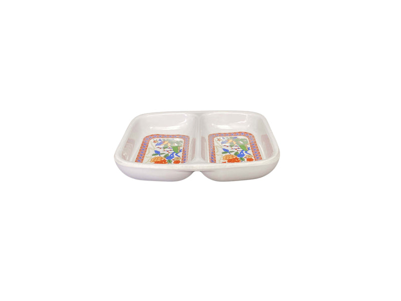 Thunder Group 1102TP 3-3/8 Inch Twin Sauce Dish 2 Oz Break-resistant Melamine
