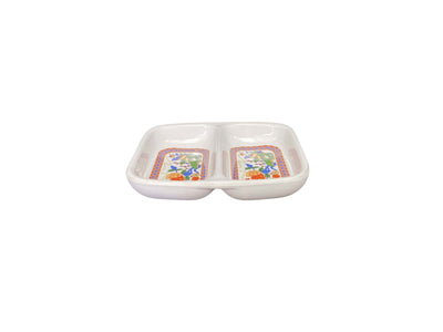 Thunder Group 1102TP 3-3/8 Inch Twin Sauce Dish 2 Oz Break-resistant Melamine