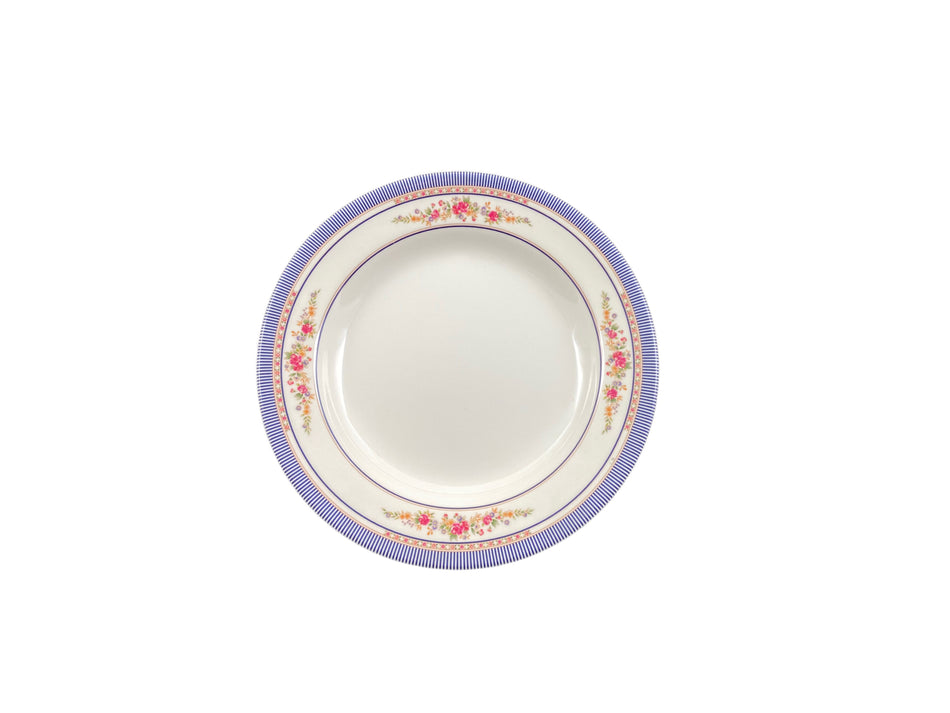 12 Pack 7 oz, 7-7/8" Diameter x 1" Height, Soup Plate, Rose Dinnerware, Melamine, BPA Free, Dishwasher Safe, Break-Resistant, Shatter-Resistant, No Microwave, No Oven, NSF