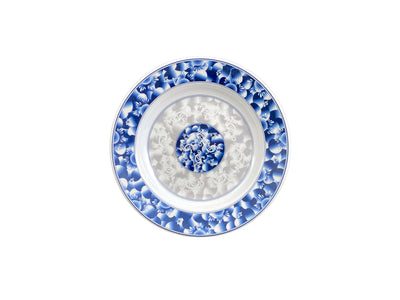 Thunder Group 1109DL 10 Oz Soup Plate with Break-Resistant Melamine Blue Dragon