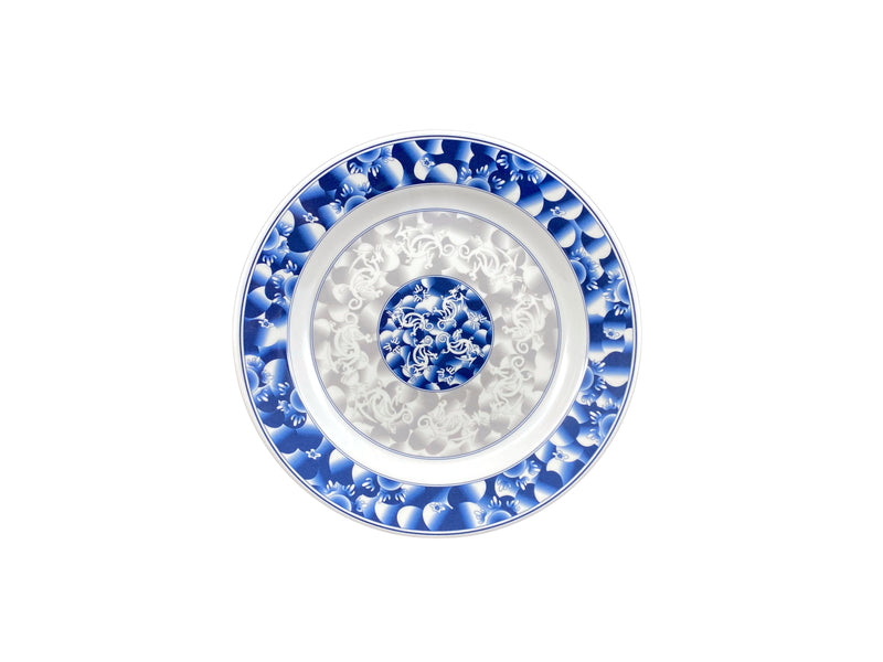 Thunder Group 1110DL 12 Oz Soup Plate Break-resistant BPA Free Melamine Blue Dragon