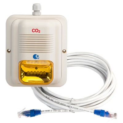 LogiCO2 Amber LED Horn & Strobe Kit for CO2 Monitoring – 110dB Siren/115cd Flash