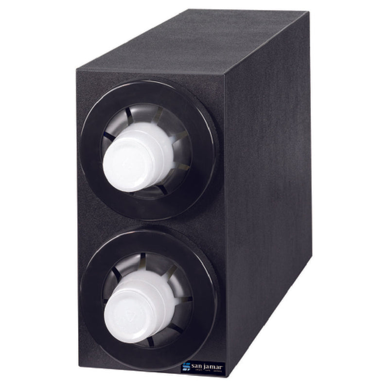 Carlisle C2952BK 7-3/4 Inch Cup Dispenser Polystyrene Black Countertop