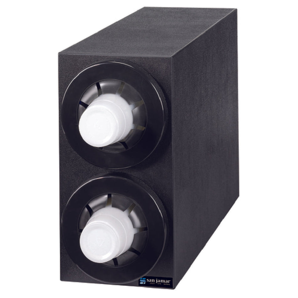 Carlisle C2952BK 7-3/4 Inch Cup Dispenser Polystyrene Black Countertop
