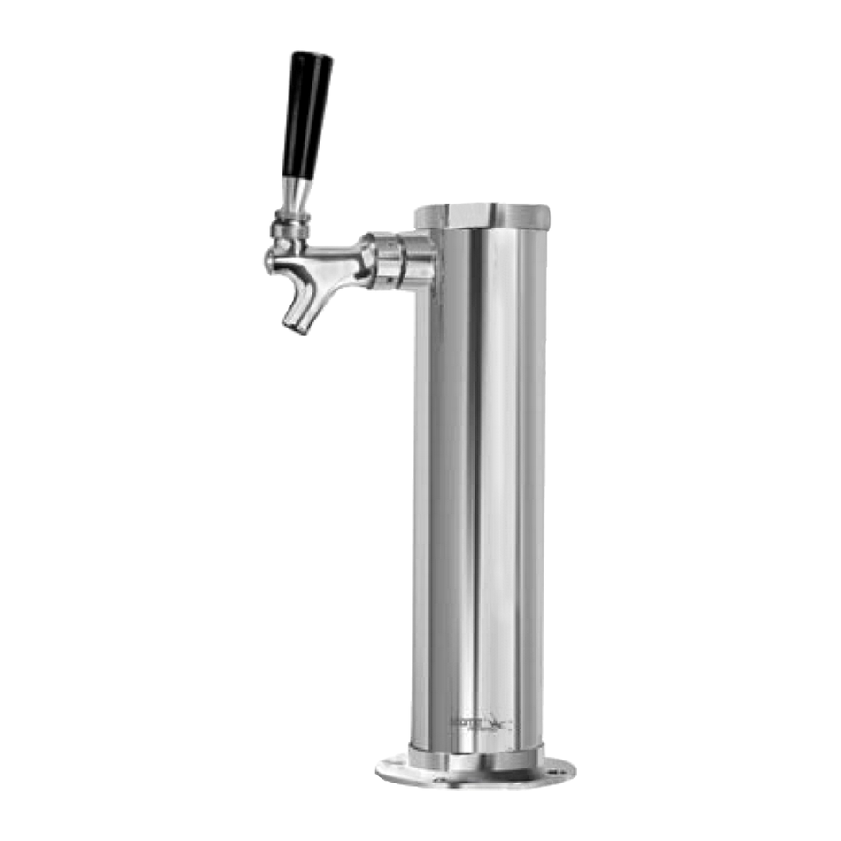 1 Faucet 2-1/2" Diameter Air Cool Polished Stainless Steel Tap Tower Column w/ Chrome Faucet