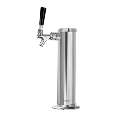 1 Faucet 2-1/2" Diameter Air Cool Polished Stainless Steel Tap Tower Column w/ Chrome Faucet