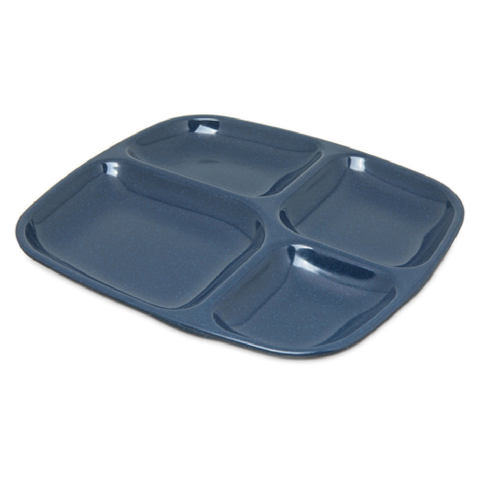 Carlisle 4398635 10-5/16 Inch Omni-directional Tray Melamine Blue 4 Compartments with Durable Design