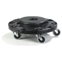 Carlisle 3691103 17-3/4 Inch Round Dolly for 20 to 55 Gallon Containers Polyethylene Black