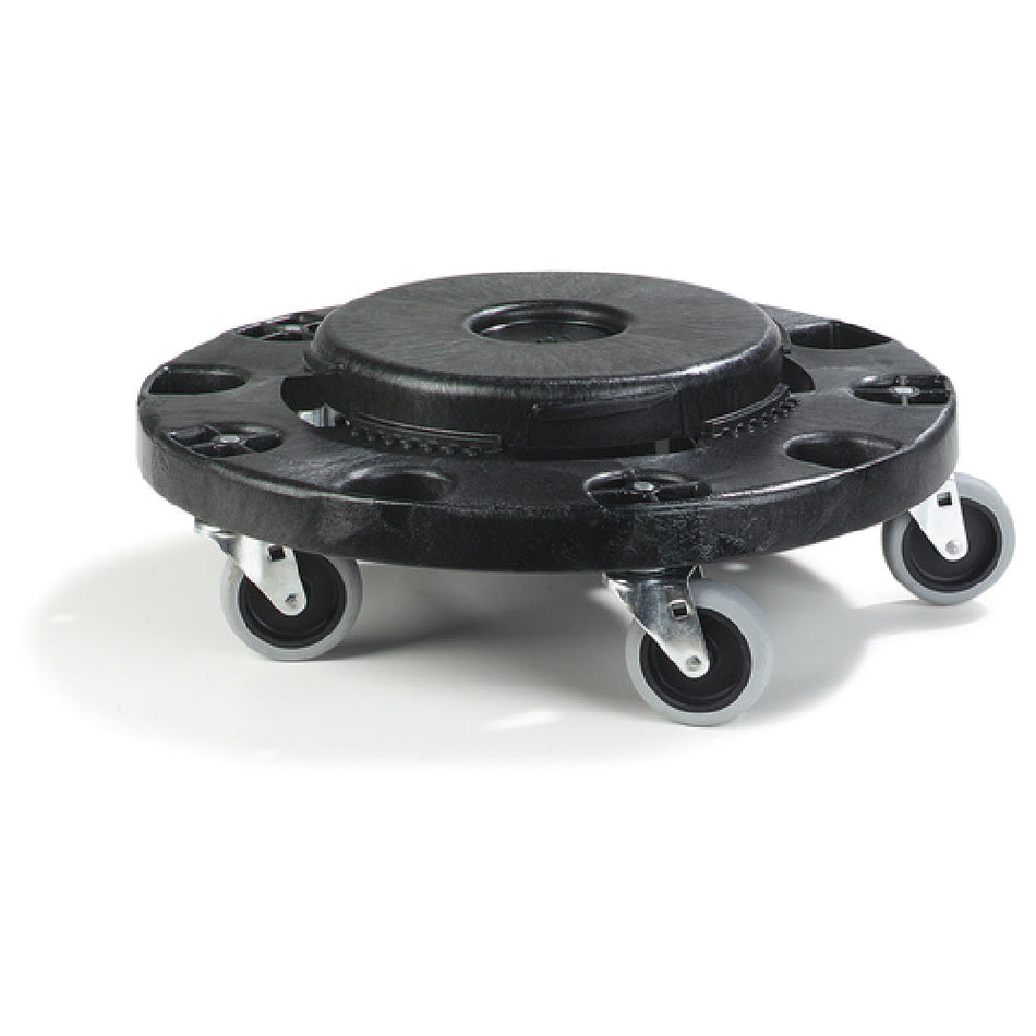 Carlisle 3691103 17-3/4 Inch Round Dolly for 20 to 55 Gallon Containers Polyethylene Black