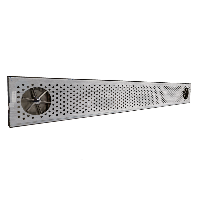 Commercial Counter-Mount Drain Tray with Integrated Dual Glass Rinsers - 76"