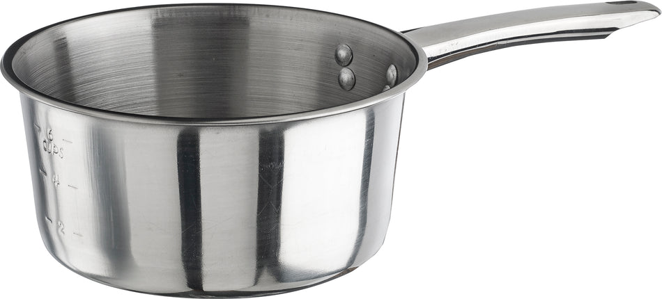 Winco SAP-1.5 1-1/2 Quart Sauce Pan Riveted Handle Stainless Steel Mirror Finish