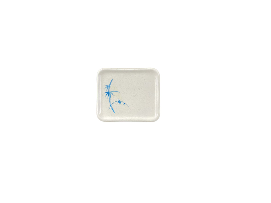 12 Pack 4-3/4" x 4-1/4" x 5/8", Plate, Blue Bamboo Dinnerware, Melamine, BPA Free, Dishwasher Safe, Break-Resistant, Shatter-Resistant, No Microwave, No Oven, NSF